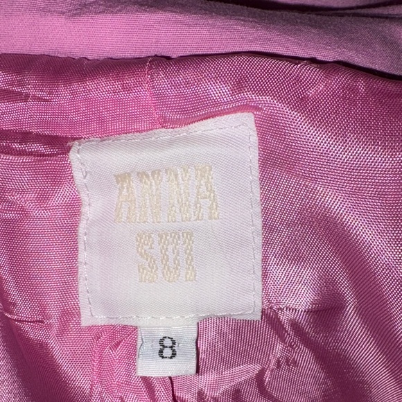 🌸 Anna Sui Pink Trench Coat – Size 8 – Belt Included – EUC - Picture 15 of 16